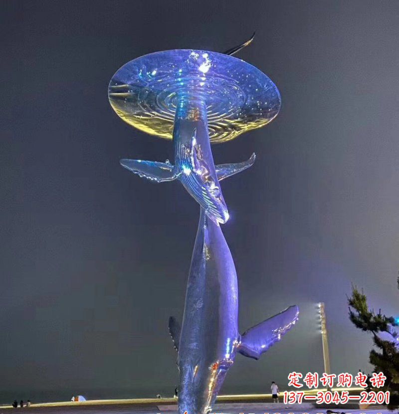 宁波不锈钢鲸鱼雕塑——传承着海洋的精灵魅力