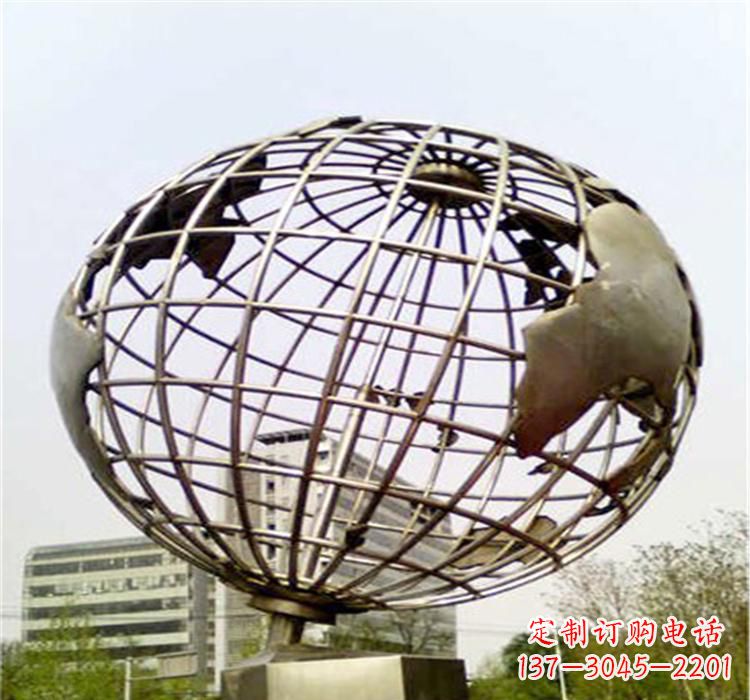 宁波不锈钢地球仪雕塑让美景永恒