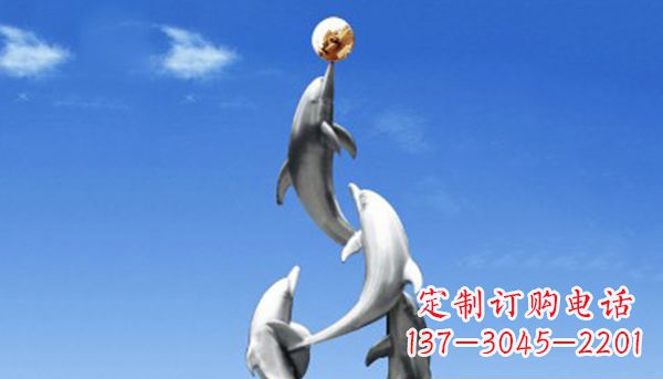 宁波不锈钢海豚雕塑——精美的海洋艺术