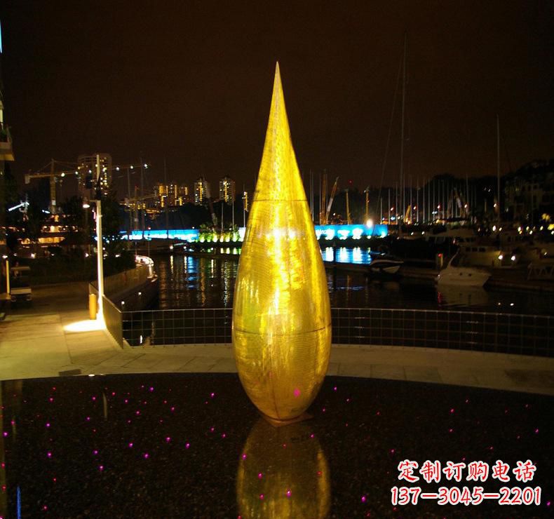 宁波不锈钢水滴雕塑给环境带来美丽