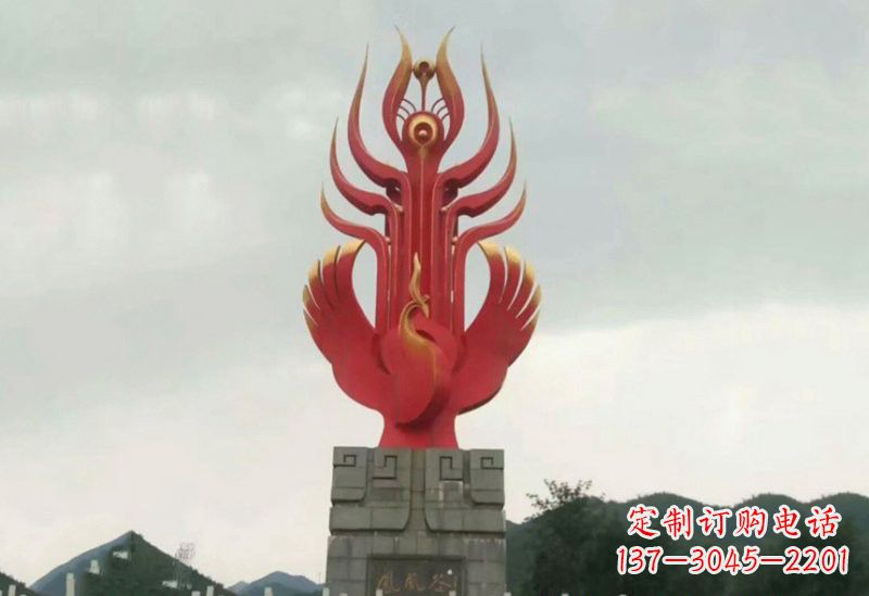 宁波凤凰雕塑美丽传奇的象征