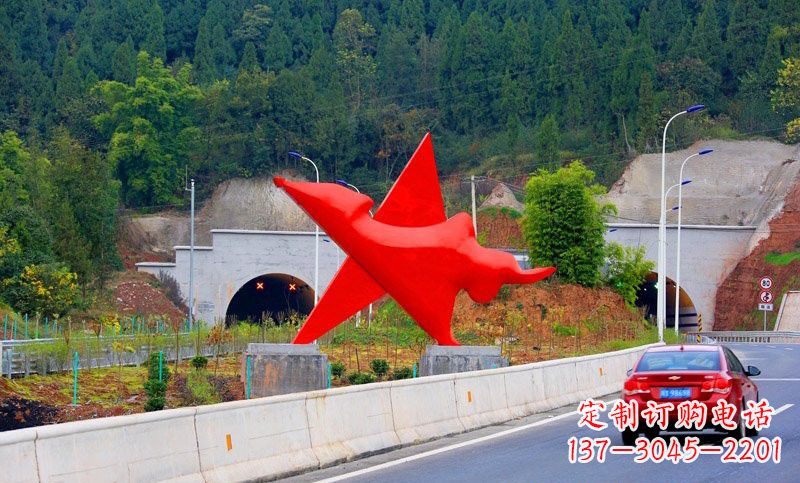 宁波不锈钢五角星雕塑标志着和平与希望