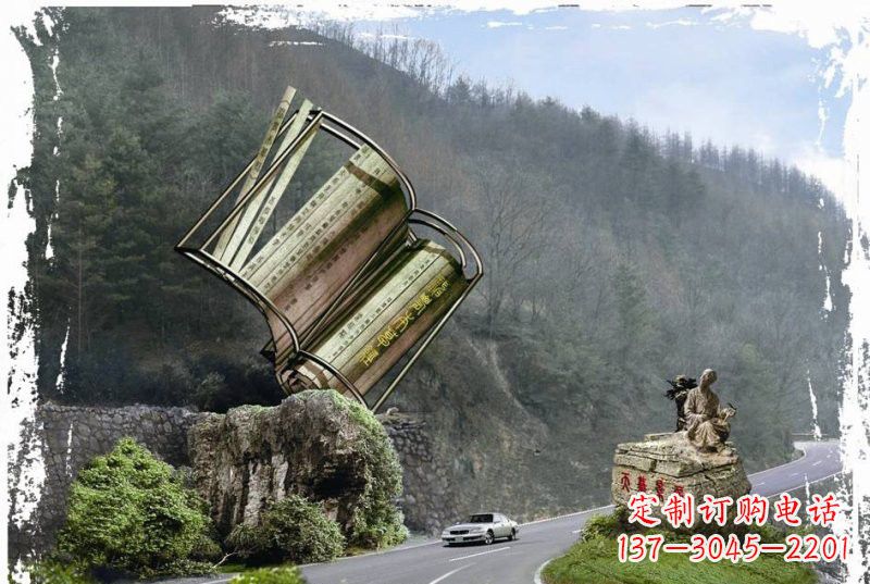 宁波神农本草经竹简雕塑——传承中华文化精髓