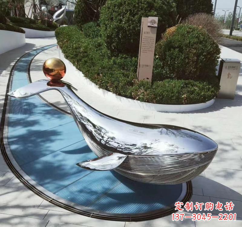 宁波精美不锈钢海豚雕塑