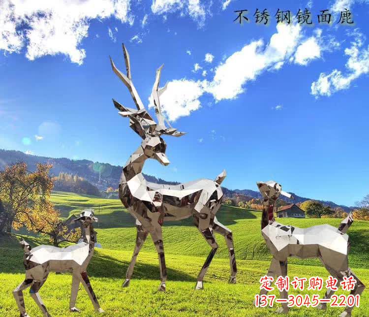 宁波不锈钢鹿精美的动物雕塑