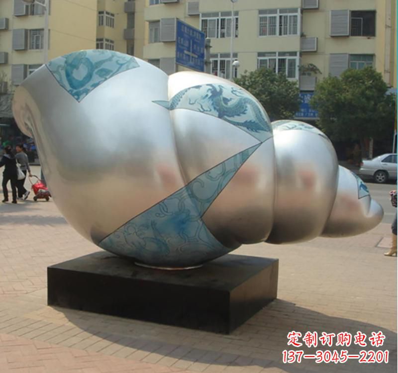 宁波不锈钢海螺雕塑艺术的精美融合