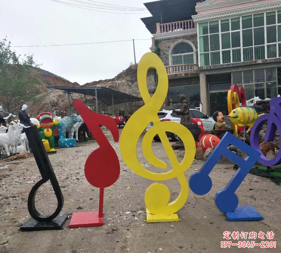 宁波不锈钢烤漆音符雕塑