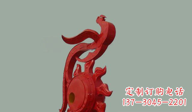 宁波不锈钢孔雀雕塑 (2)