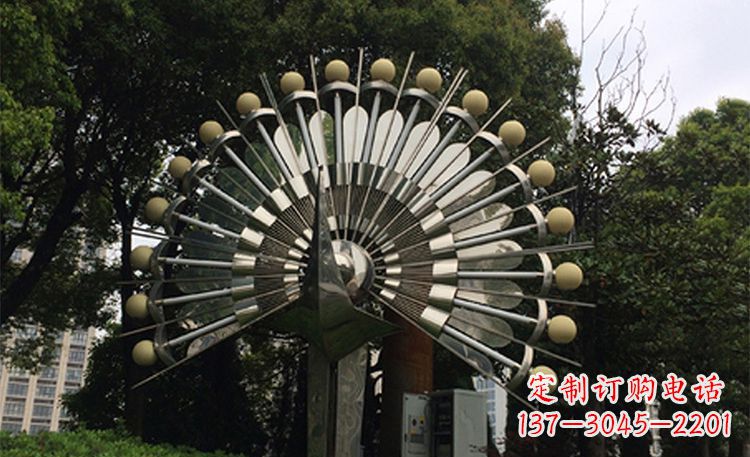 宁波美丽的不锈钢孔雀雕塑
