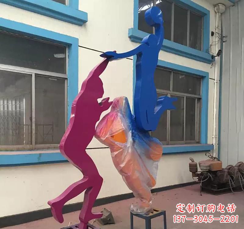 宁波不锈钢篮球运动员雕塑纪念篮球运动传奇
