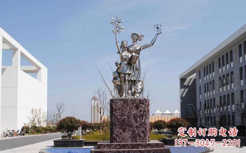 宁波不锈钢学生雕塑——记录学生成长的精美艺术品