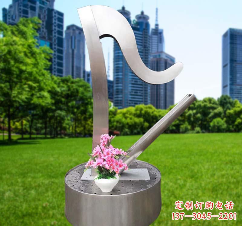 宁波不锈钢乐器竖琴雕塑