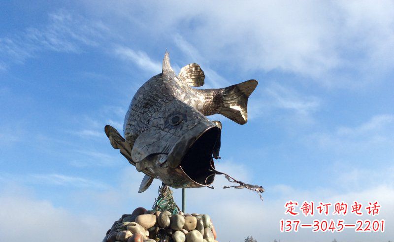 宁波不锈钢鲤鱼雕塑传承中国传统文化