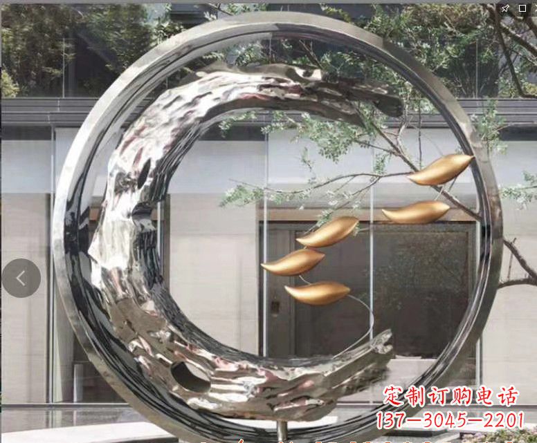 宁波不锈钢鲤鱼跃龙门——一座精美的雕塑