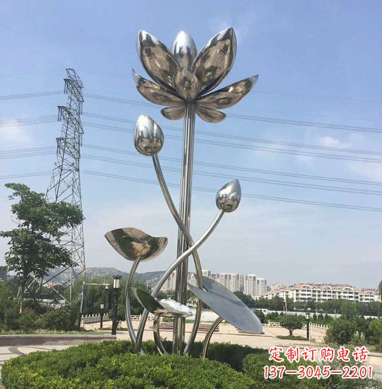 宁波不锈钢莲花广场雕塑