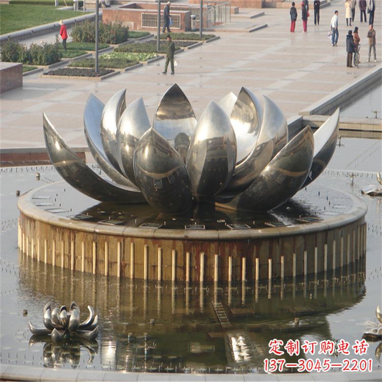 宁波不锈钢莲花喷泉——艺术与美的完美结合