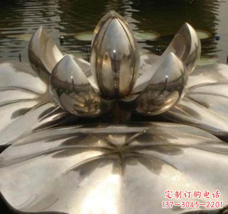 宁波不锈钢莲花喷泉雕塑艺术结合新技术