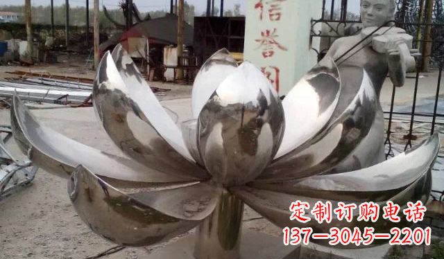 宁波不锈钢莲花雕塑精美绝伦