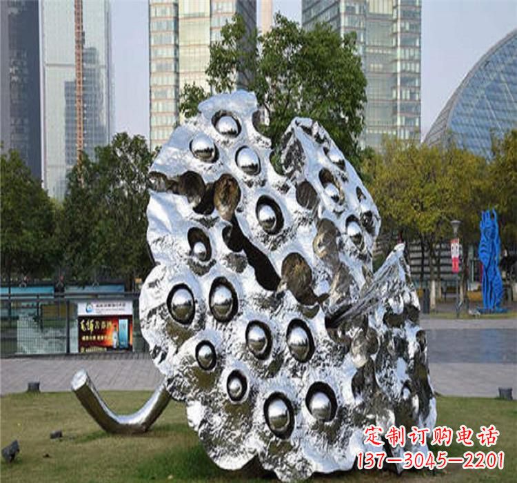 宁波不锈钢莲蓬雕塑源自中国传统文化的精美作品