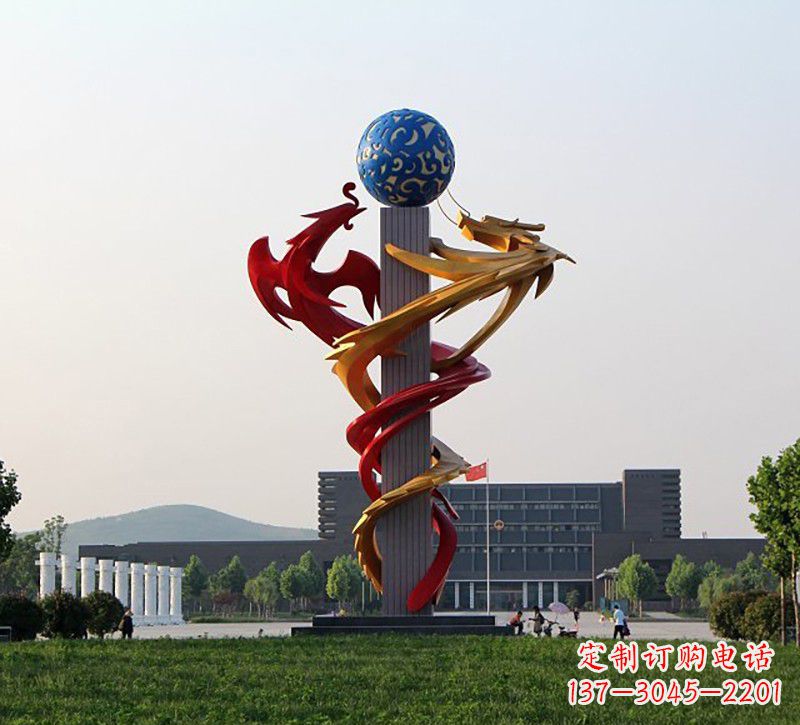 宁波不锈钢龙凤雕塑神秘而又神奇