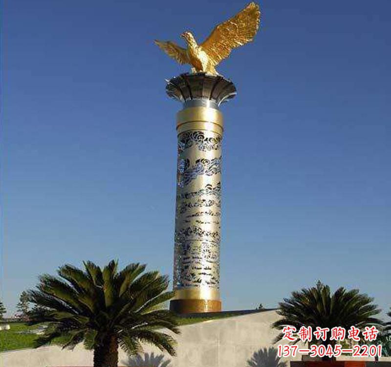 宁波不锈钢龙柱雕塑把神秘的传统融入现代