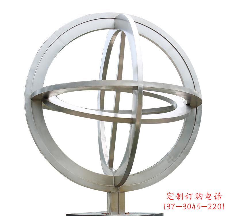 宁波不锈钢镂空地球仪雕塑2
