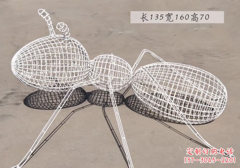 宁波不锈钢镂空蚂蚁雕塑艺术精美的象征