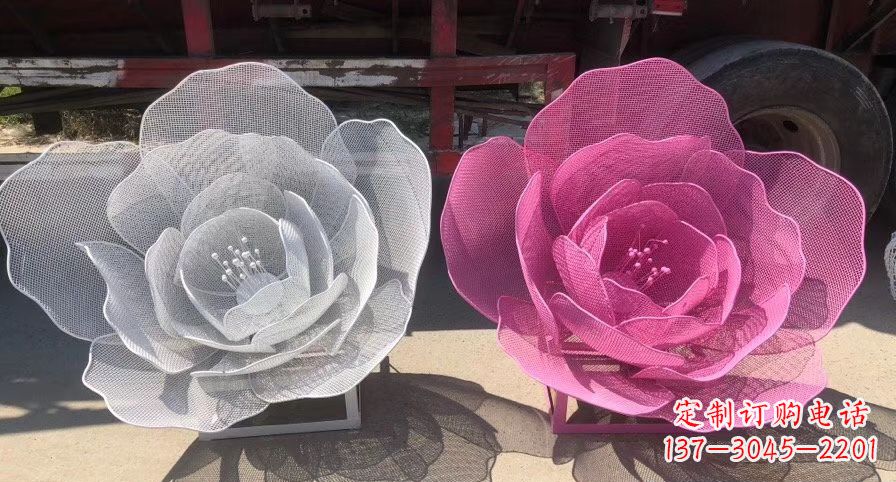 宁波不锈钢荷花雕塑,给公园带来优雅美景