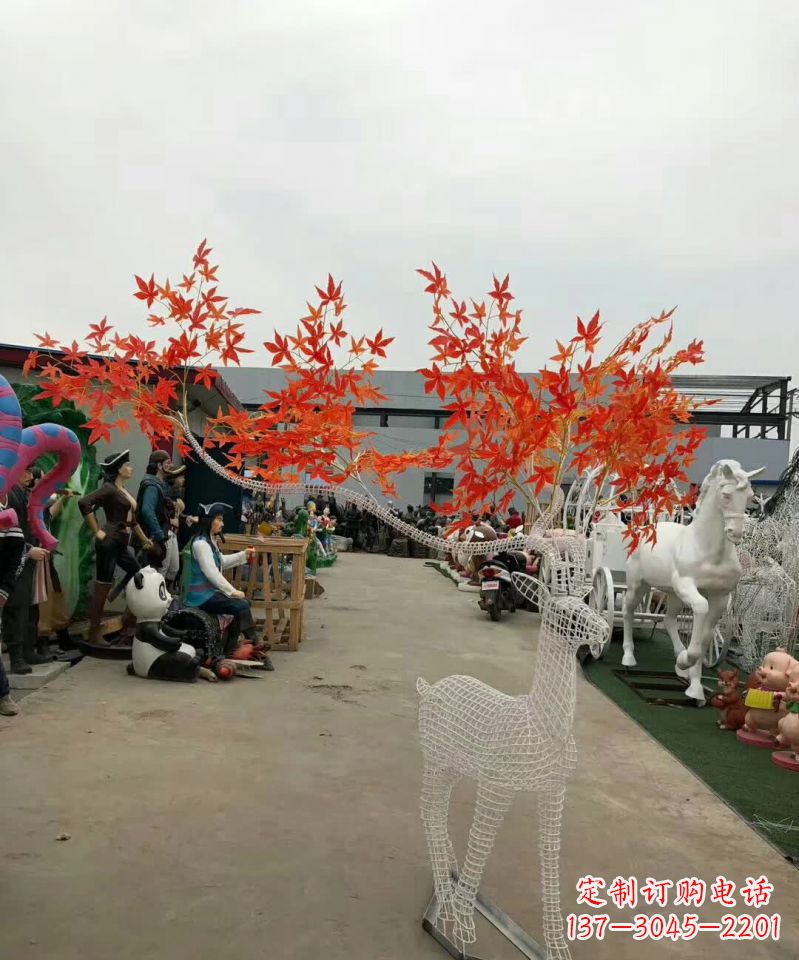 宁波不锈钢麋鹿雕塑精美的艺术品