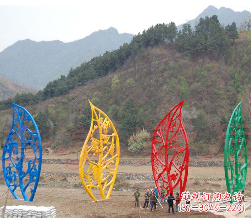 宁波不锈钢镂空树叶景观雕塑精美绝伦
