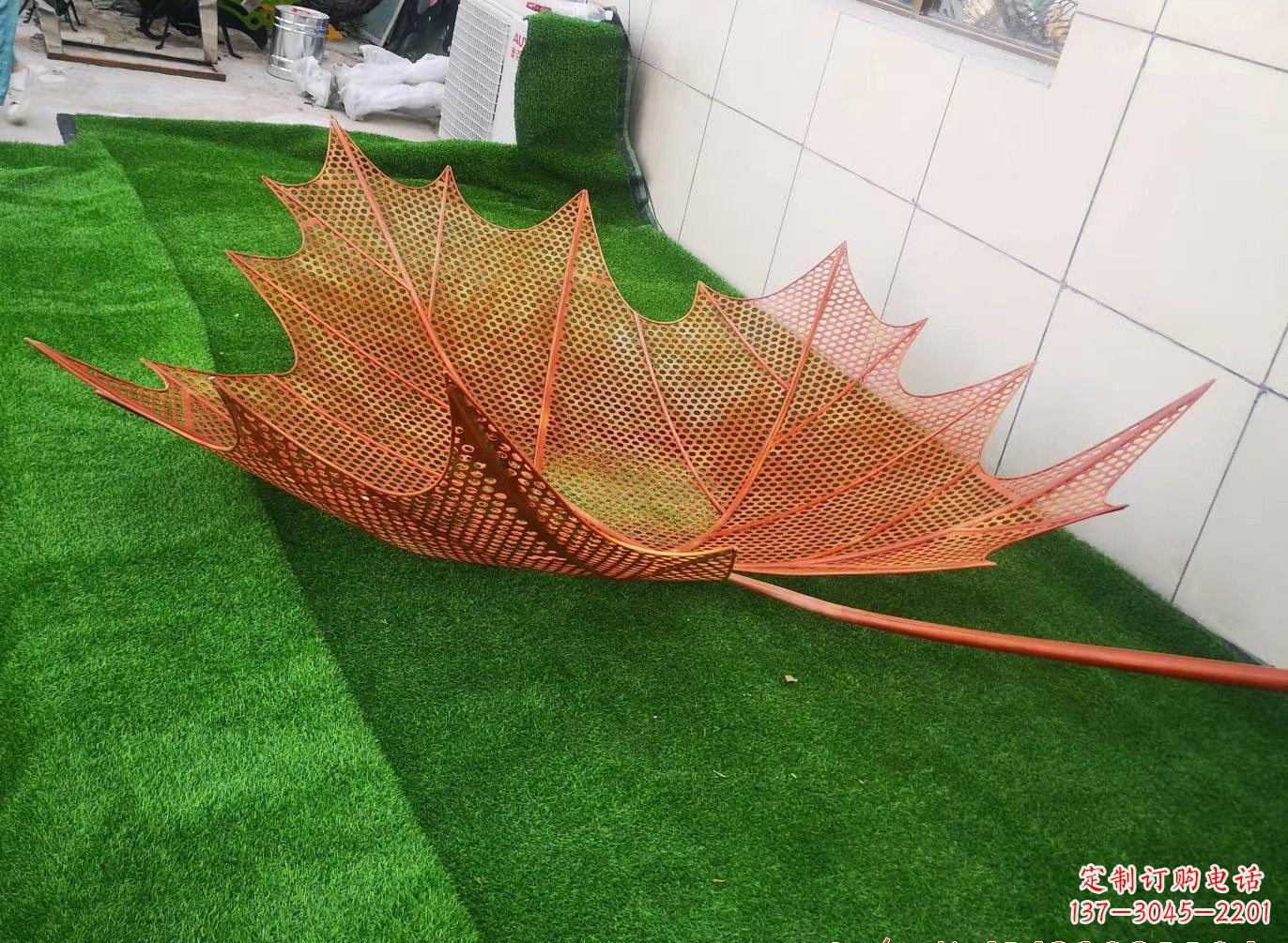 宁波镂空树叶雕塑精彩细节点缀着精美自然风景