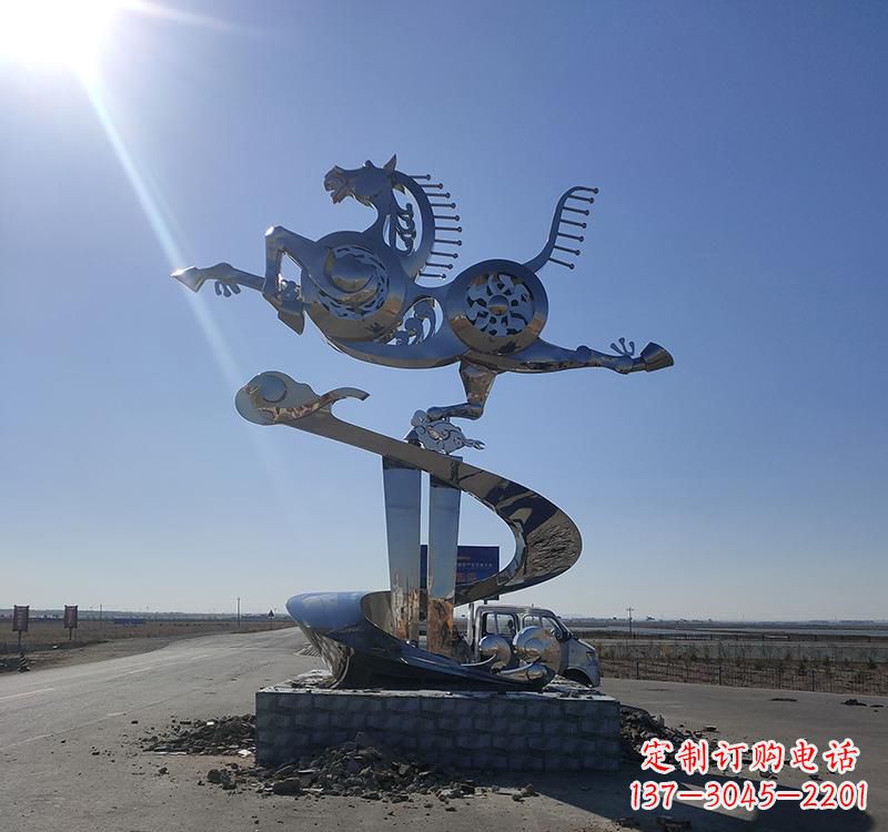 宁波不锈钢马踏飞燕城市雕塑