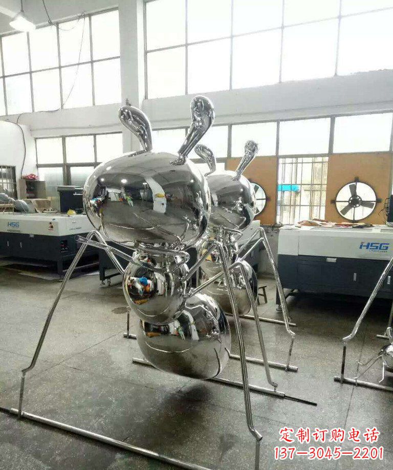 宁波不锈钢蚂蚁步行街景观雕塑——融合现代科技与自然之美