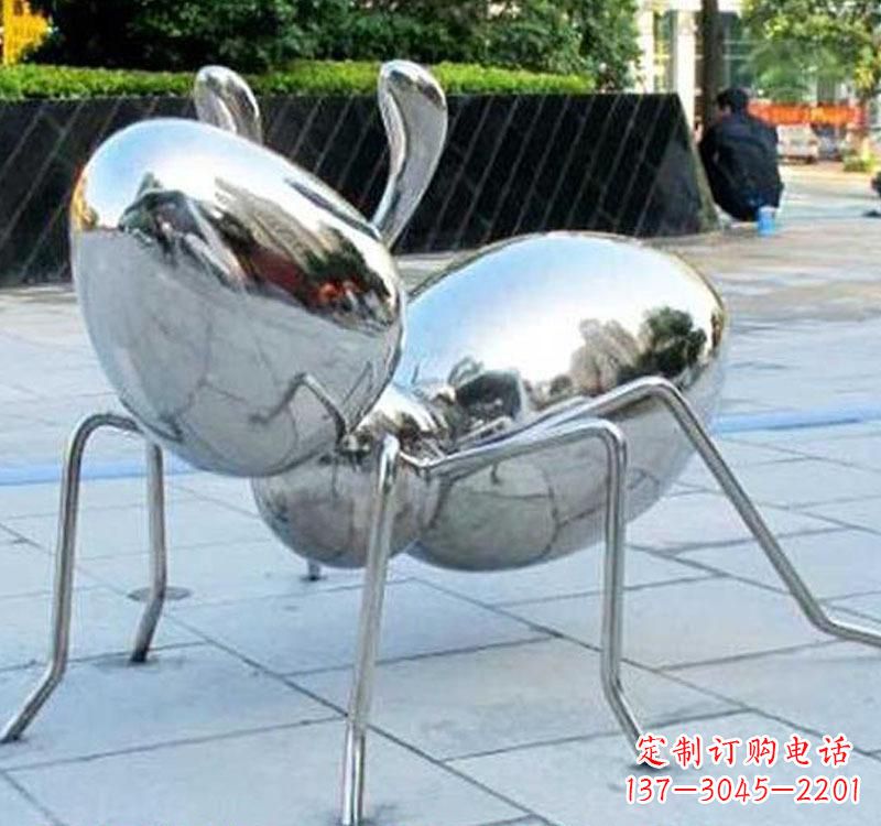 宁波不锈钢蚂蚁雕塑一座象征努力的艺术作品