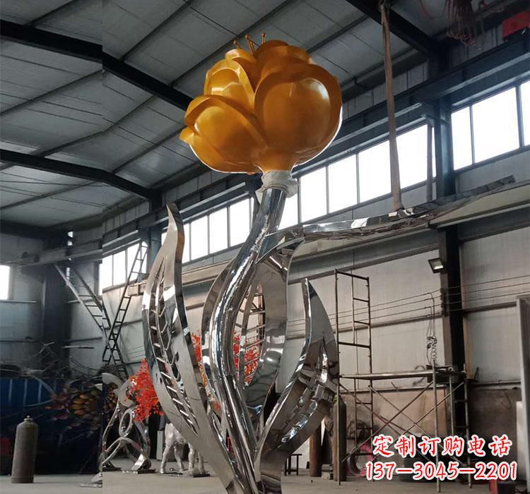 宁波不锈钢玫瑰花雕塑一款非凡的艺术品
