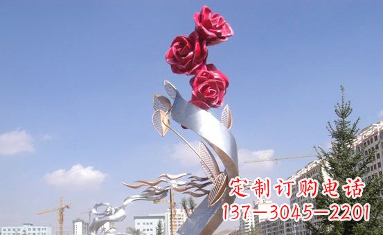 宁波不锈钢玫瑰雕塑精致的艺术之美