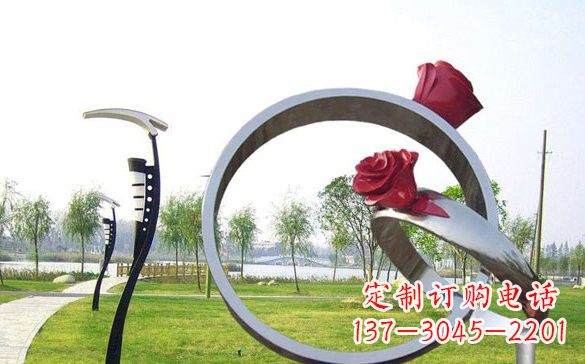宁波不锈钢玫瑰花戒指精致雕塑之美
