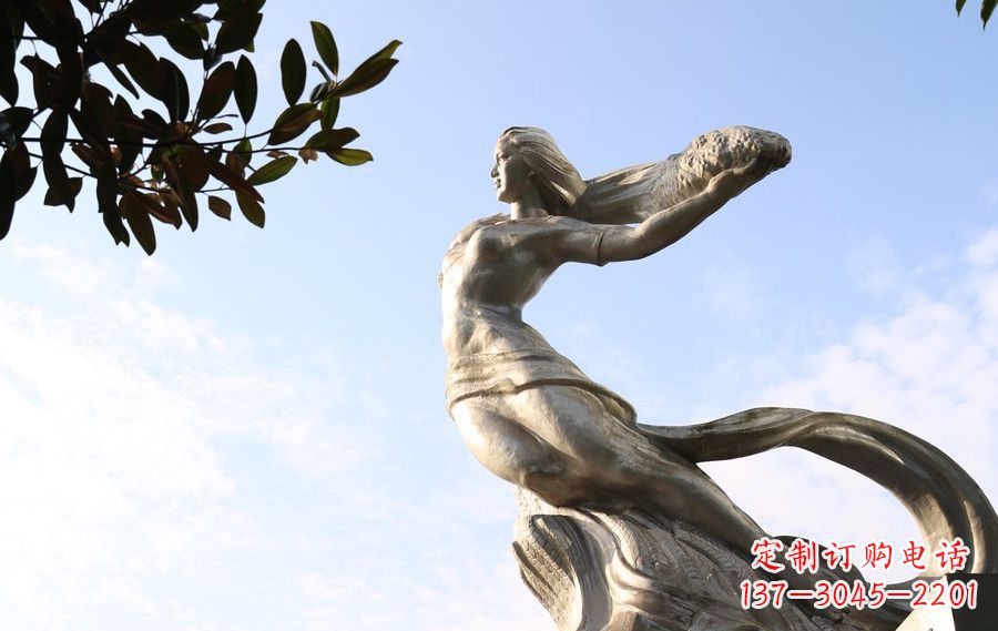 宁波不锈钢女娲神话人物雕塑