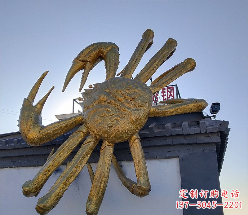 宁波不锈钢螃蟹雕塑精美而又经久不衰