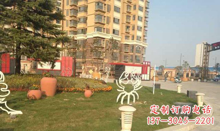 宁波不锈钢螃蟹雕塑精致美观的艺术之作