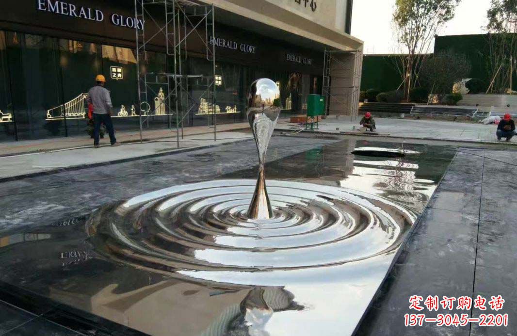 宁波不锈钢水滴雕塑美丽的艺术表现