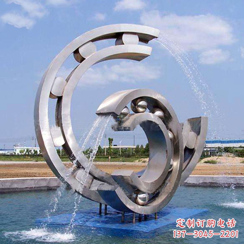 宁波不锈钢喷水雕塑点缀园林水景的美