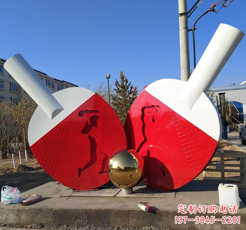宁波乒乓球雕塑一种古老运动的艺术表现