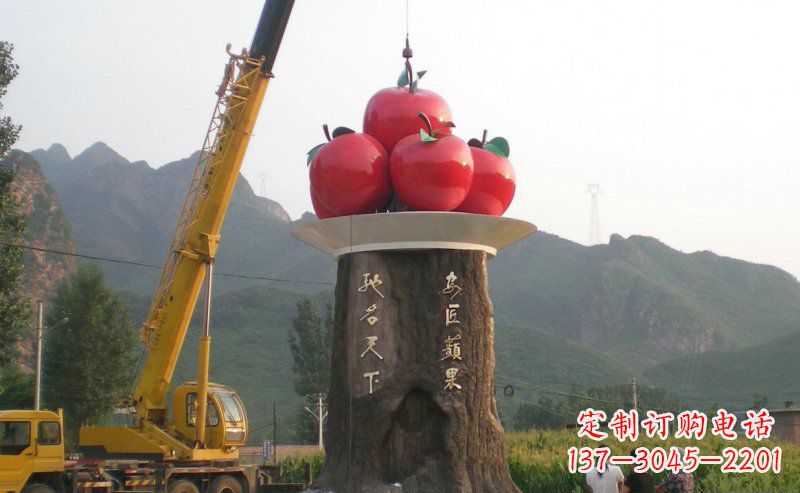 宁波不锈钢苹果雕塑艺术与科技的结合