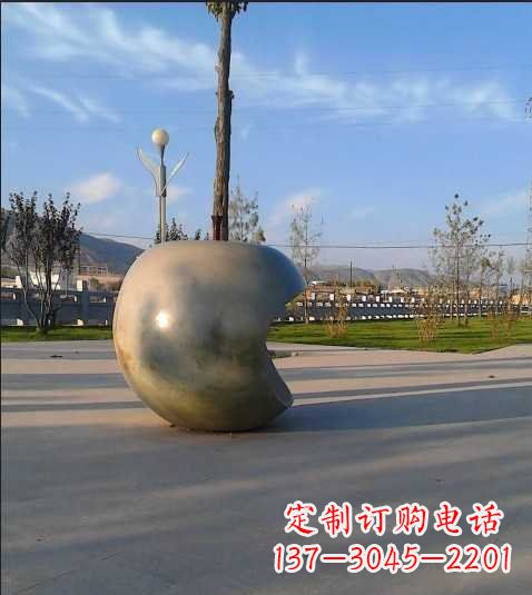 宁波不锈钢苹果雕塑艺术与现实的完美结合
