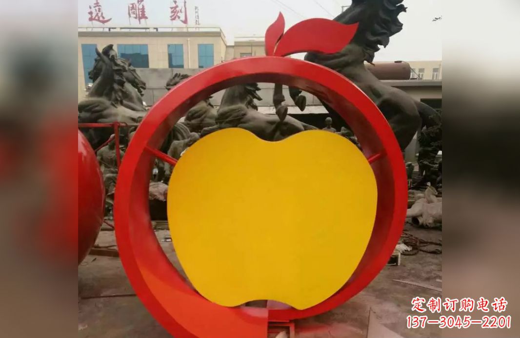 宁波不锈钢苹果广场雕塑