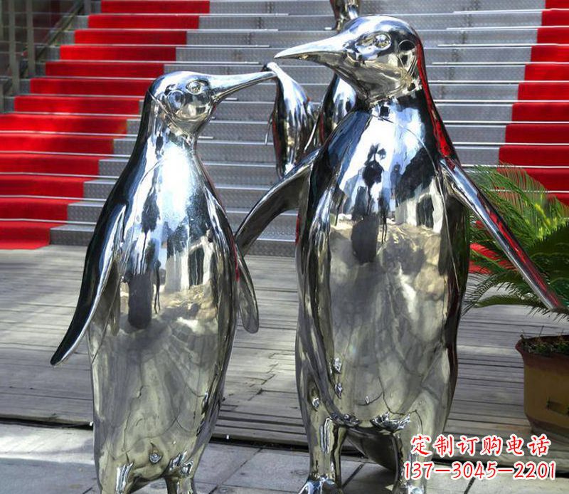 宁波不锈钢企鹅雕塑