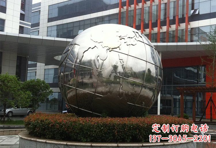 宁波不锈钢地球雕塑传递环保意识