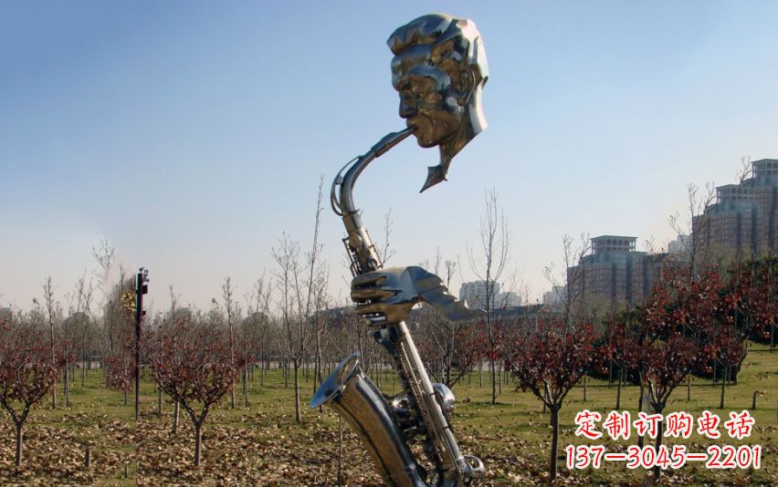宁波不锈钢萨克斯雕塑流动的美丽
