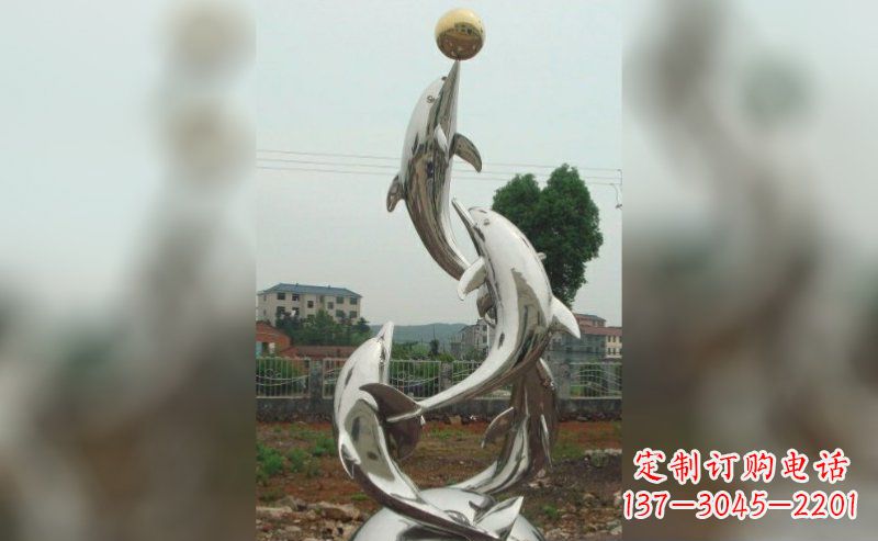 宁波不锈钢海豚雕塑的美丽